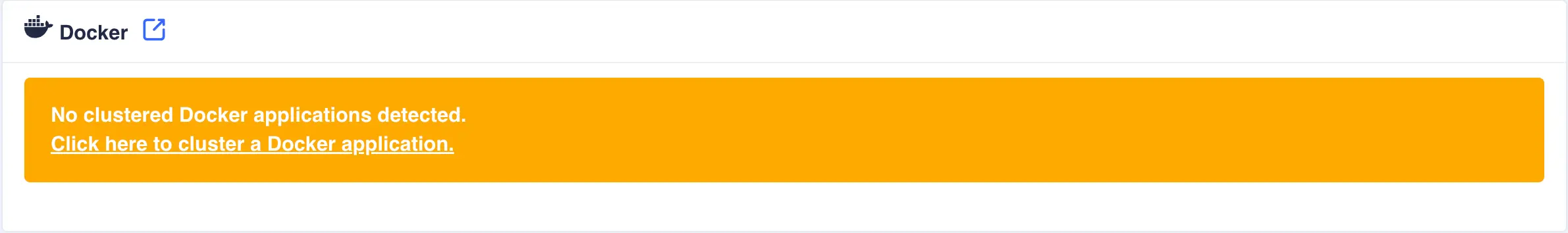 docker-no-clustered-applications