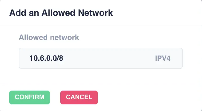 NTP Add Allowed Network