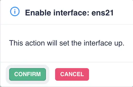 Enable interface