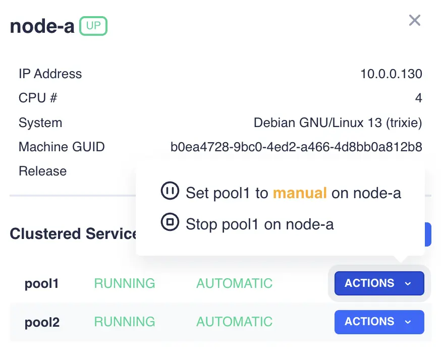 Dashboard Node Sidemenu Service Menu